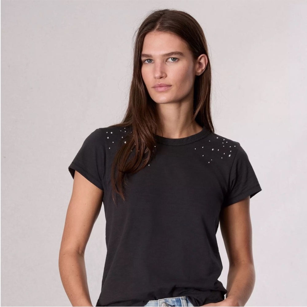 NWT Rag & Bone Studded Ombré Stud Tee Cotton T-Shirt NEW WITH TAGS Size XS